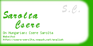 sarolta csere business card